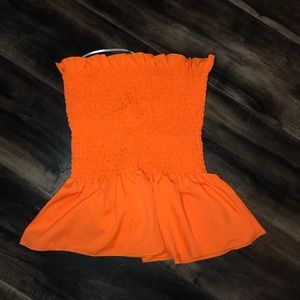 Neon Orange Tube Top
